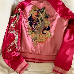 Reversible designer bomber jacket